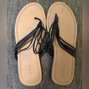 Torrid Black and Tan Minimalist Sandals